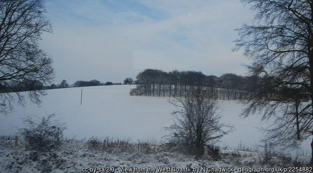 Winter scene from the railway 